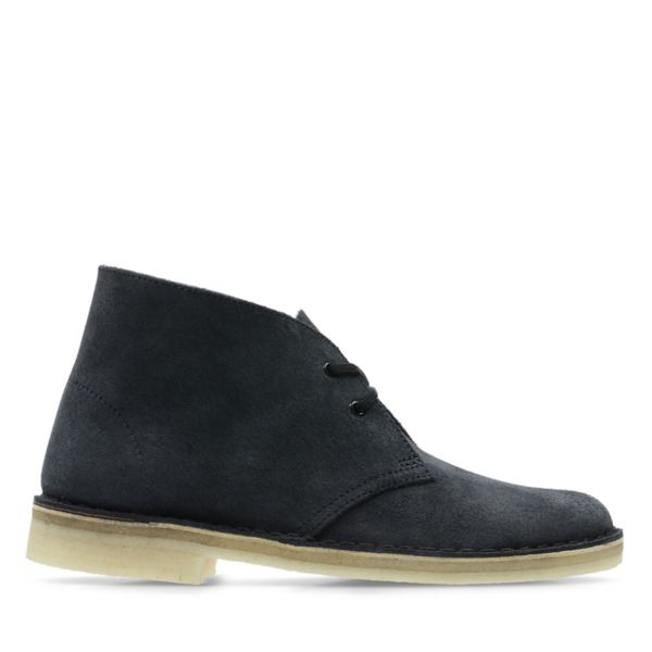 Clarks Womens Desert Boot Ankle Boots Ink Suede | USA-7451098